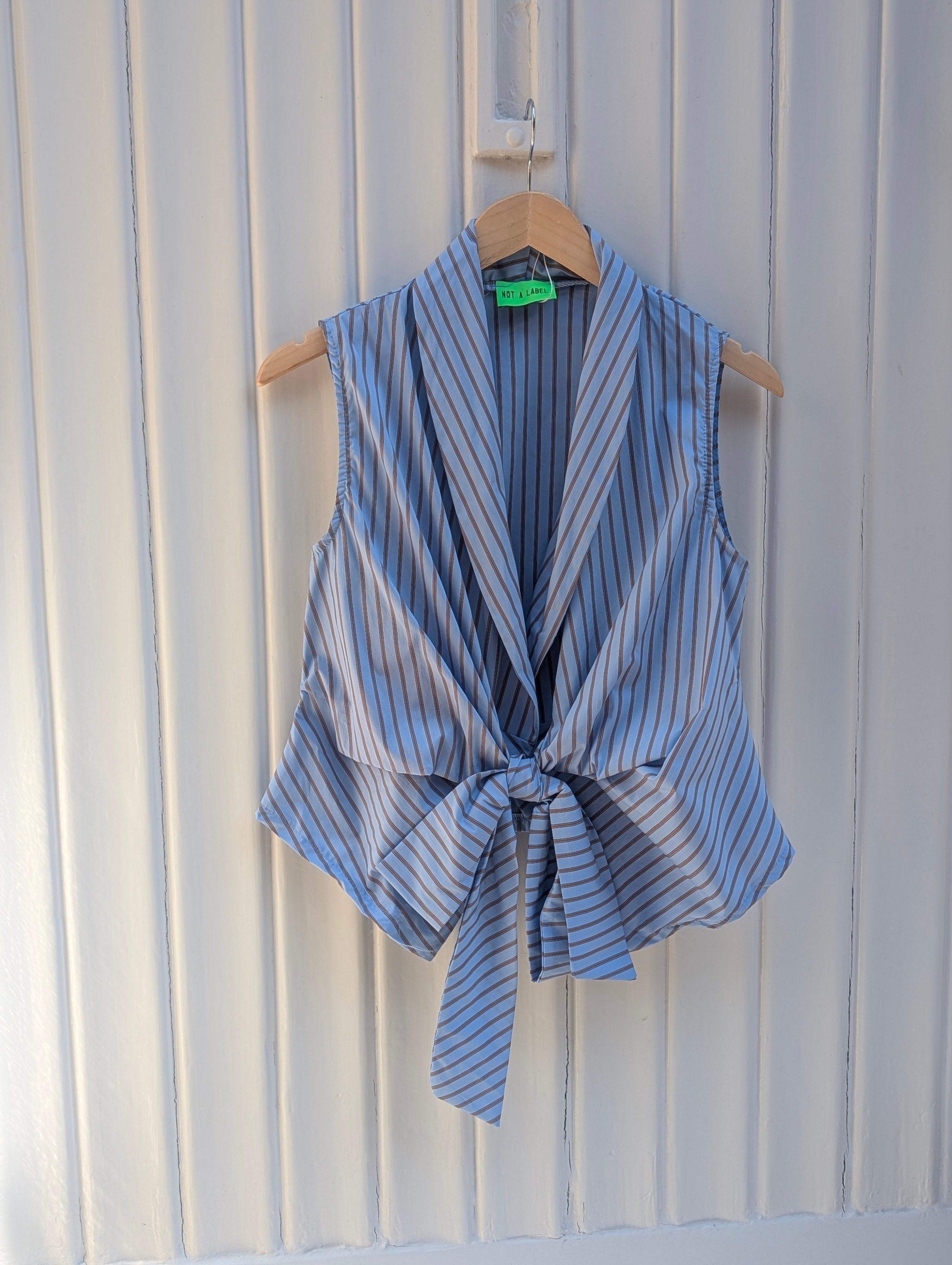 Not A Label Ronny Striped Blouse - Blue/Brown - Kubanna