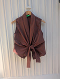 Not A Label Ronny Striped Blouse - Brown/Rust - Kubanna