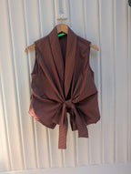 Not A Label Ronny Striped Blouse - Brown/Rust - Kubanna