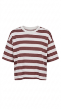 Not A Label Simmy T-shirt - Beige/Brown Striped - Kubanna