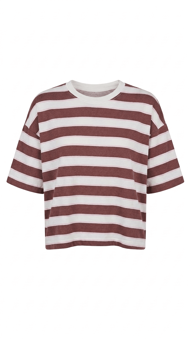 Not A Label Simmy T-shirt - Beige/Brown Striped - Kubanna