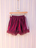 Not A Label Sporty Shorty - Bordeaux/White - Kubanna