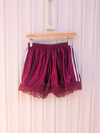 Not A Label Sporty Shorty - Bordeaux/White - Kubanna
