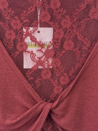 Not A Label | Stevie Lace Top - Bordeaux - Kubanna