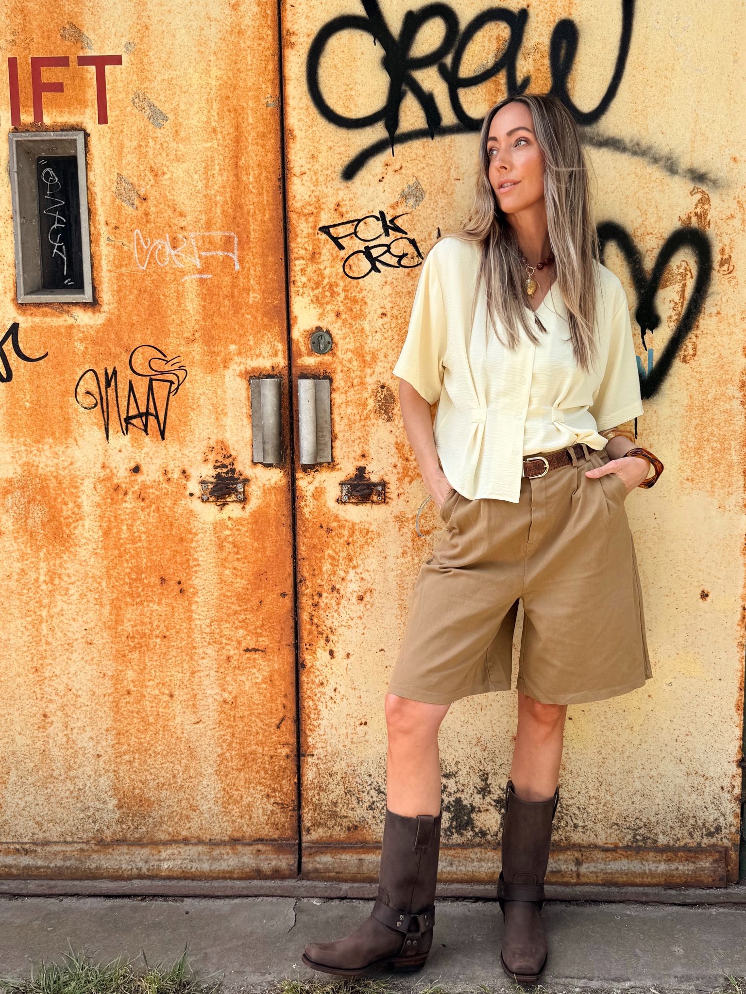 Not A Label Sunny Short - Camel - Kubanna
