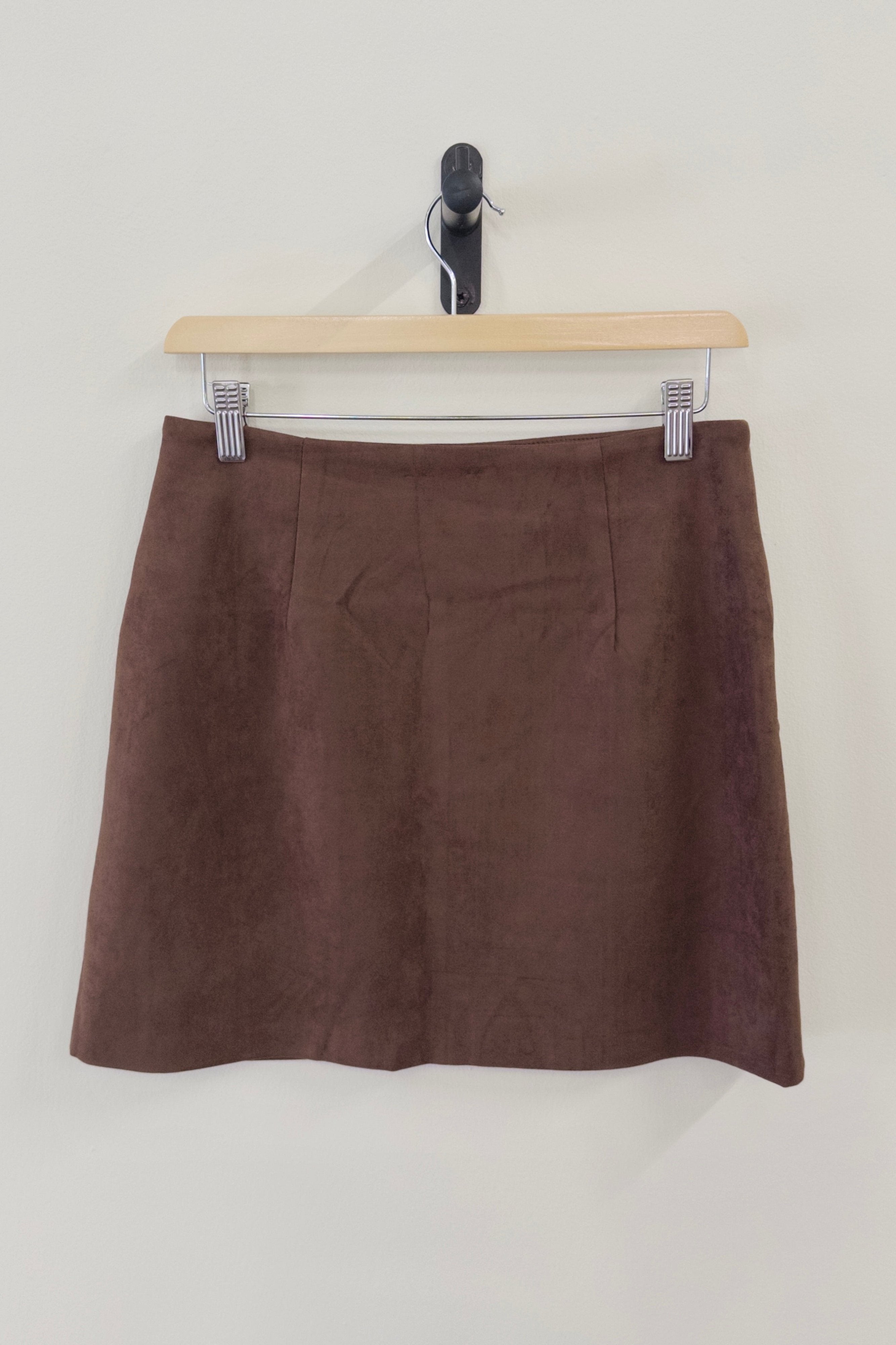 Not A Label Suzy Suede Skirt - Dark Brown - Kubanna