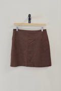 Not A Label Suzy Suede Skirt - Dark Brown - Kubanna