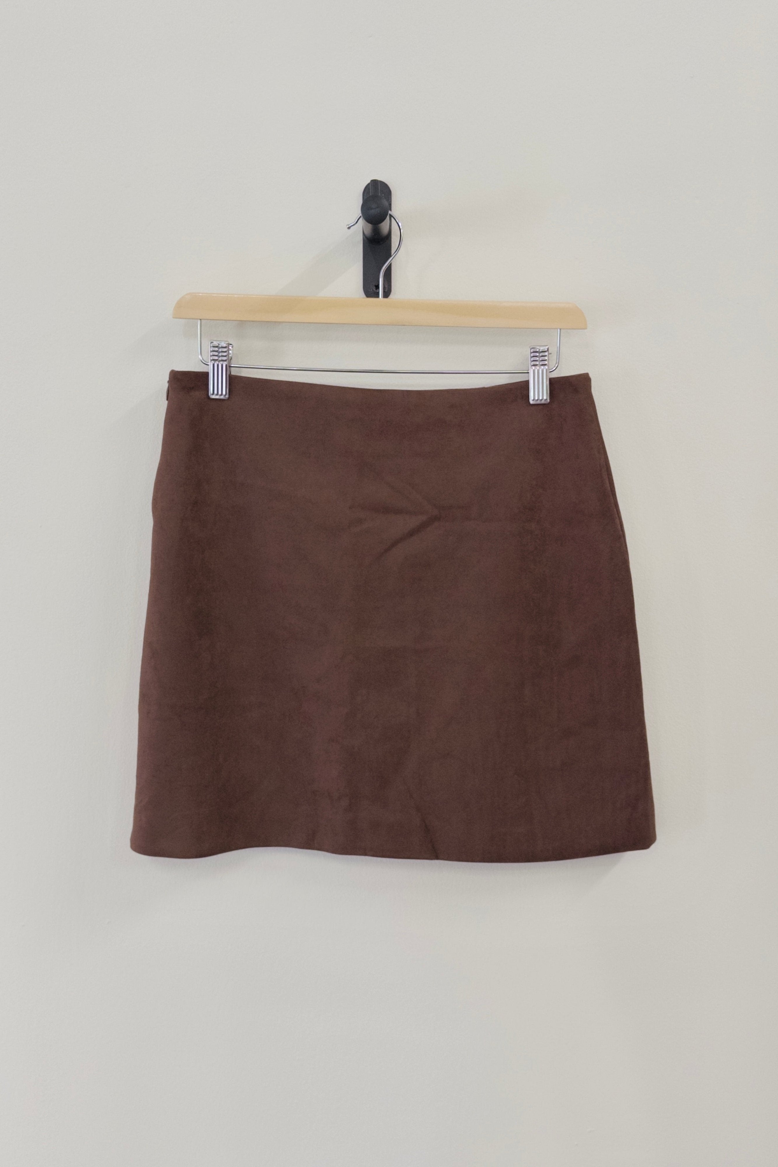 Not A Label Suzy Suede Skirt - Dark Brown - Kubanna