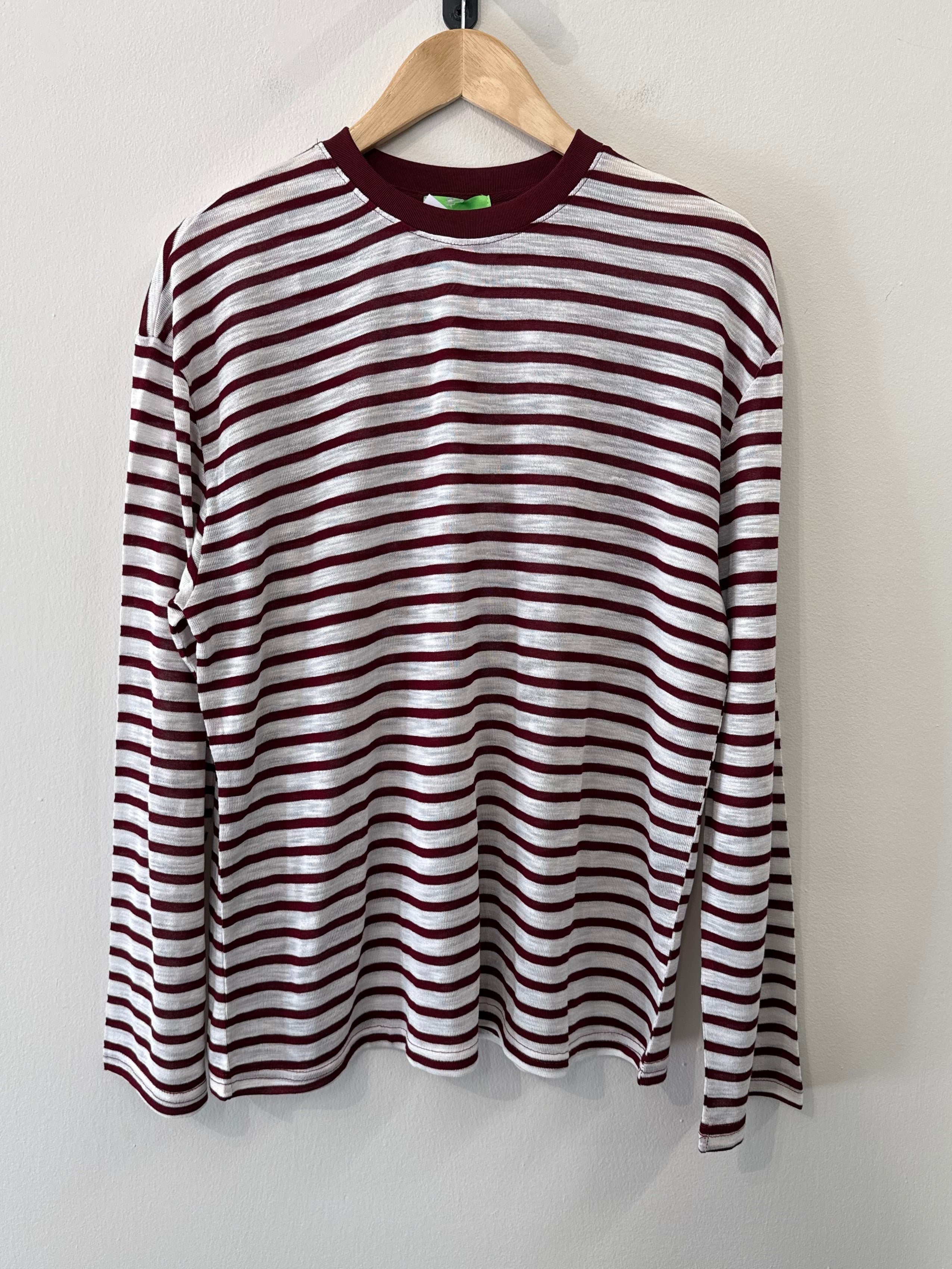 Not A Label | Viv Striped Longsleeve - Bordeaux/White - Kubanna