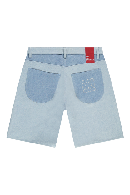 The New Originals 9-Dots Denim Shorts - Light Blue