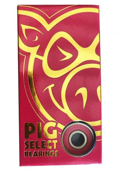 Pig Wheels - Pig Select Bearings Skateboard Lagers - Red