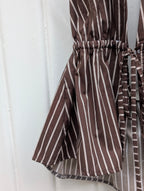 Pinstripe Halter Top - Espresso - Kubanna