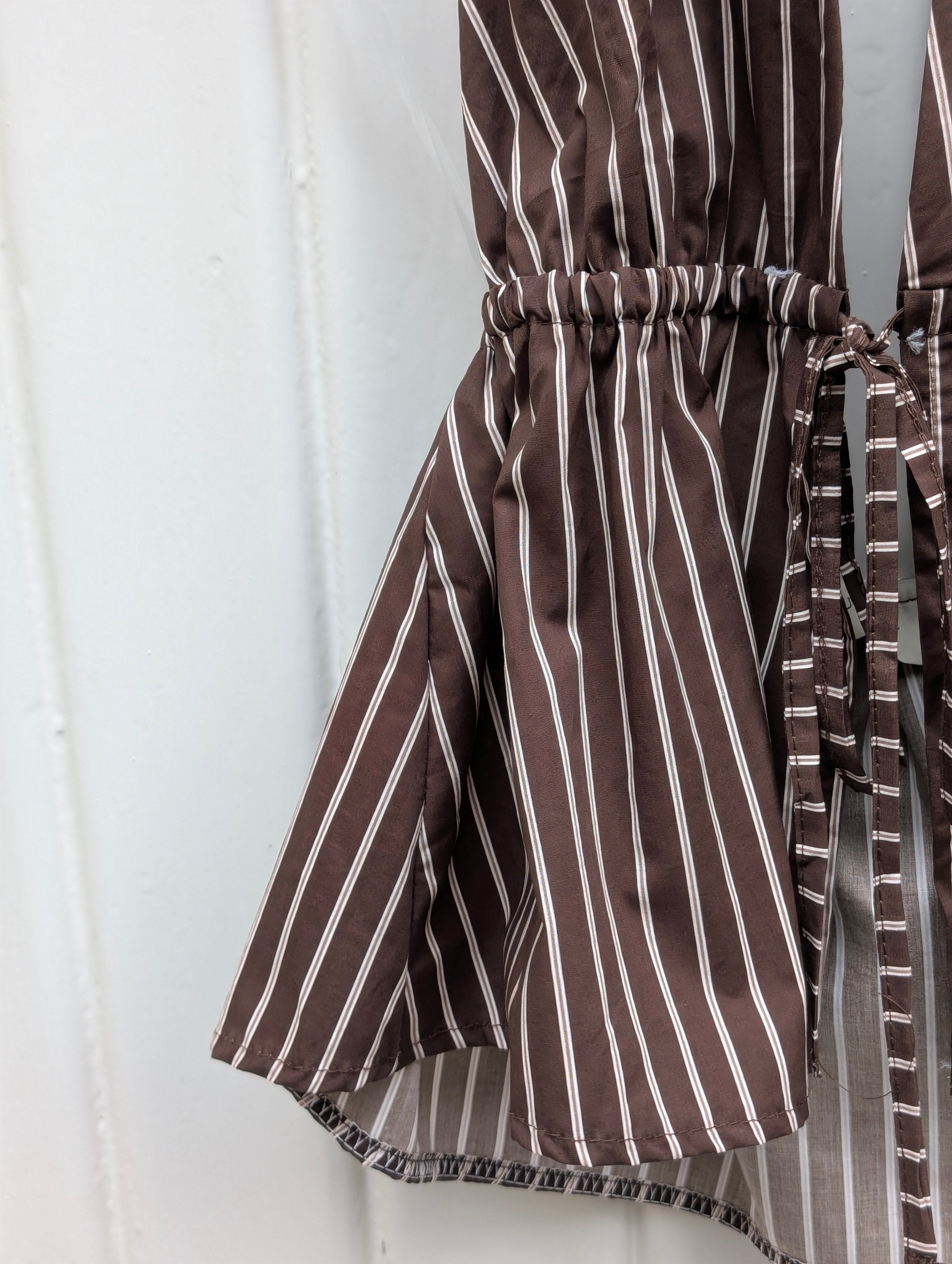 Pinstripe Halter Top - Espresso - Kubanna