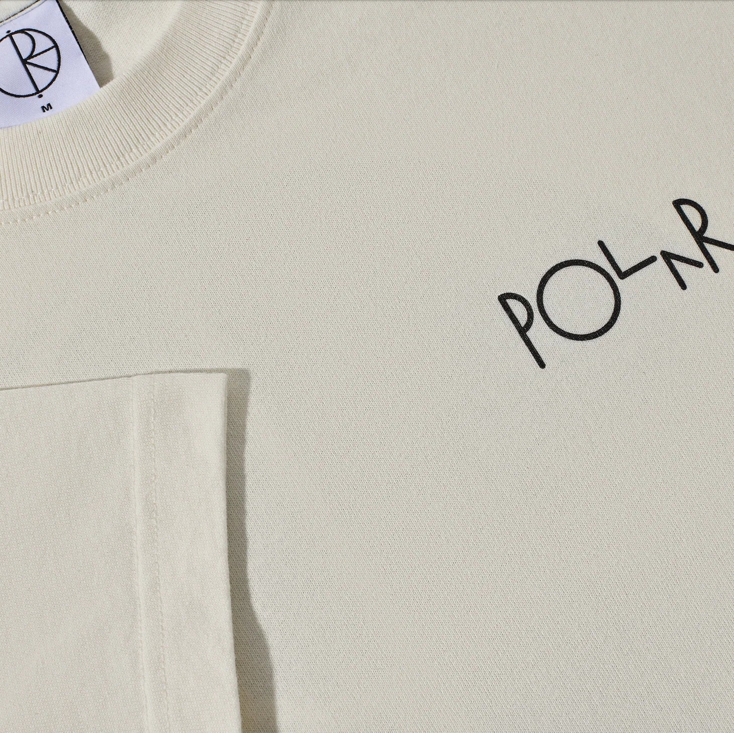 Polar Skate Co. | Contrast Tee Fill Logo – Ivory/Black - Kubanna