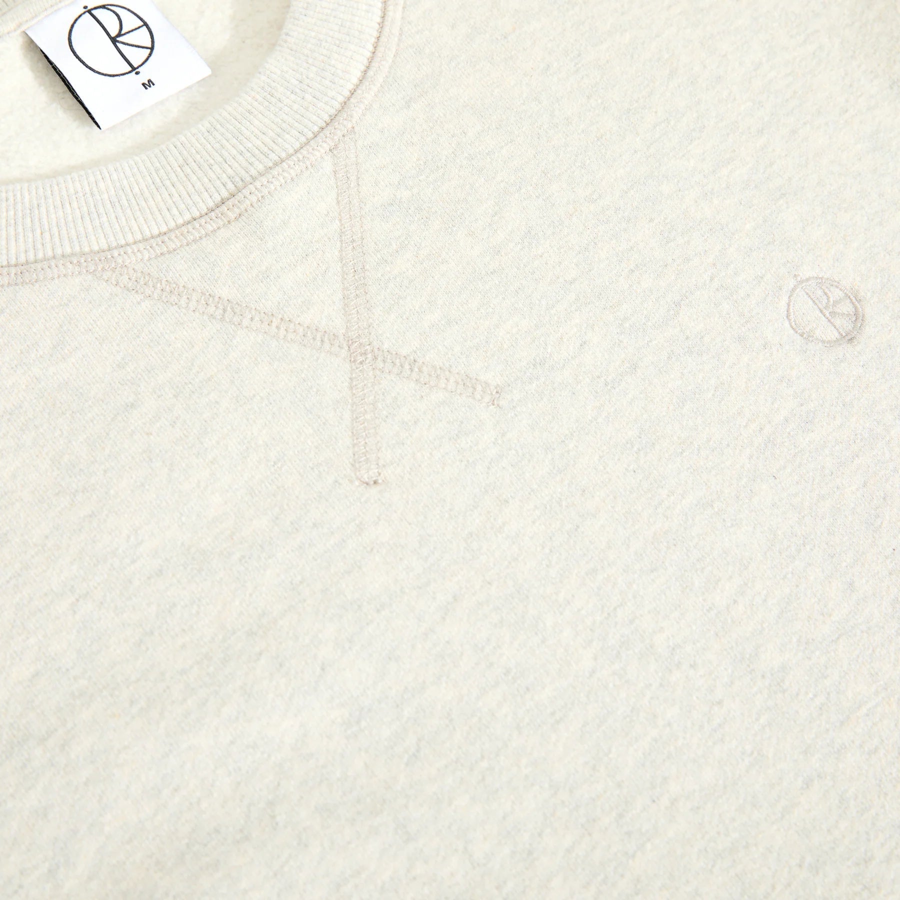 Polar Skate Co. Frankie Crewneck - Ivory Grey Melange - Kubanna