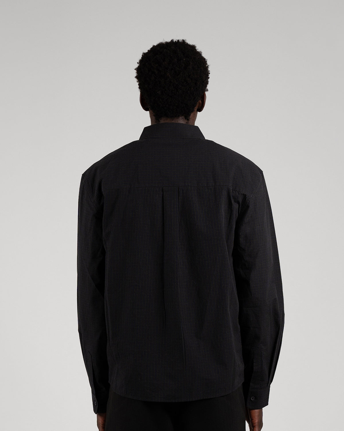 Prohibited | Alpine Checkered Dress Shirt - Black/Dark Blue - Kubanna