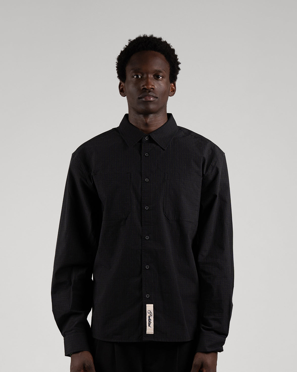 Prohibited | Alpine Checkered Dress Shirt - Black/Dark Blue - Kubanna