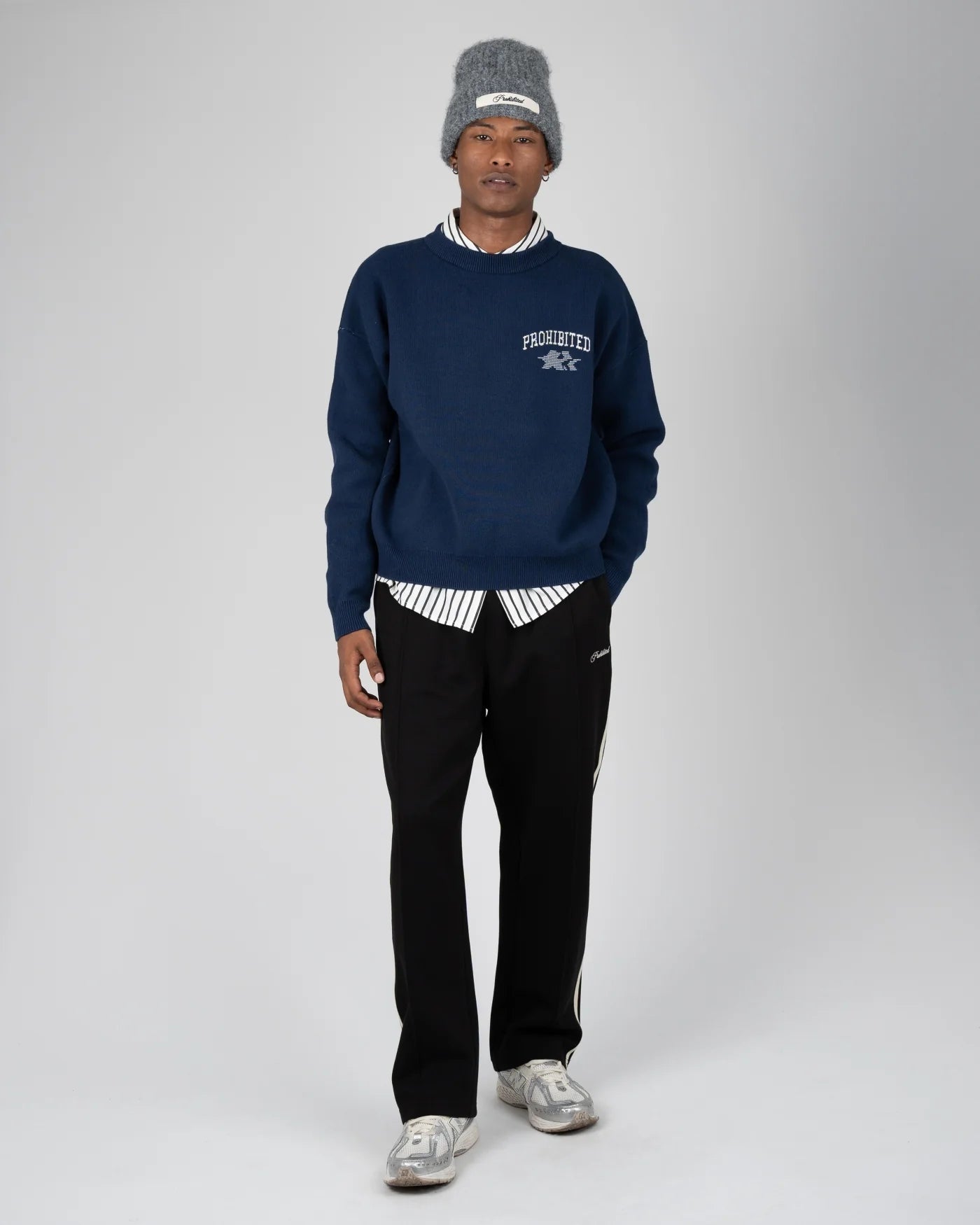 Prohibited | Avantgarde Knit Sweater - Navy - Kubanna