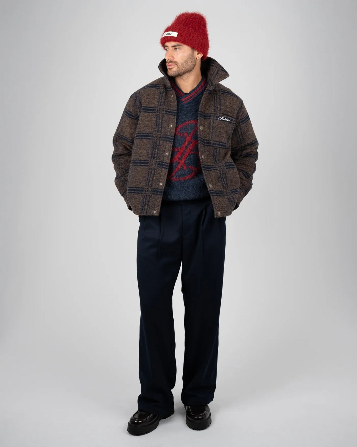 Prohibited | Back Again Flannel Overshirt - Brown/Blue - Kubanna