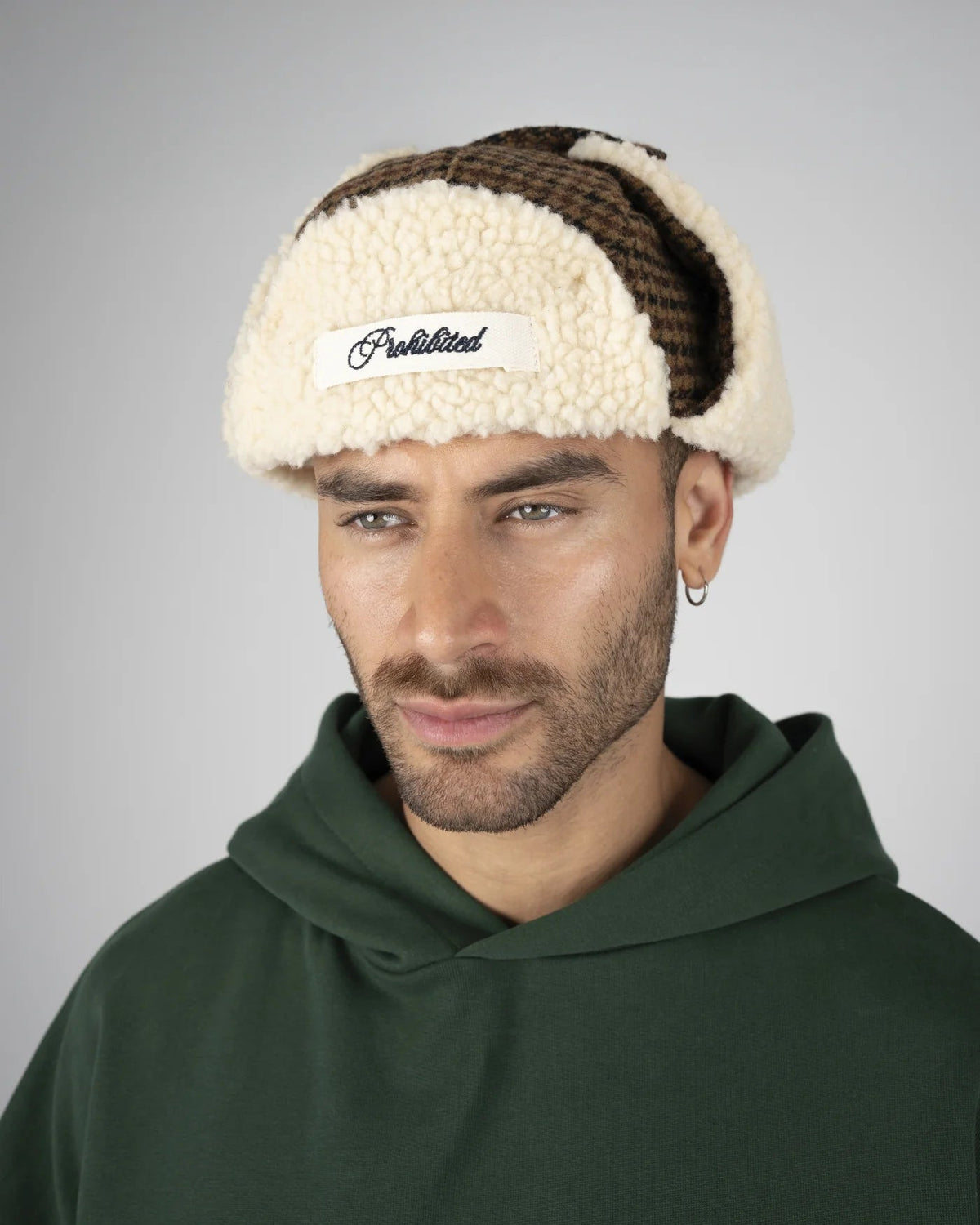 Prohibited | Checkered Aviator Hat - Brown - Kubanna