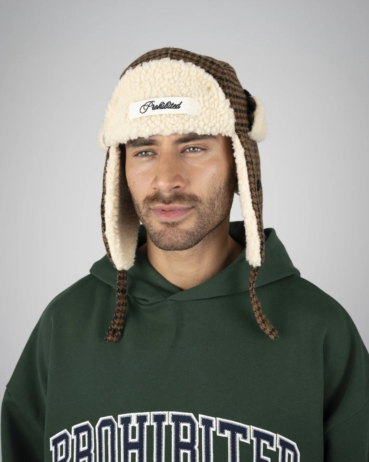 Prohibited | Checkered Aviator Hat - Brown - Kubanna