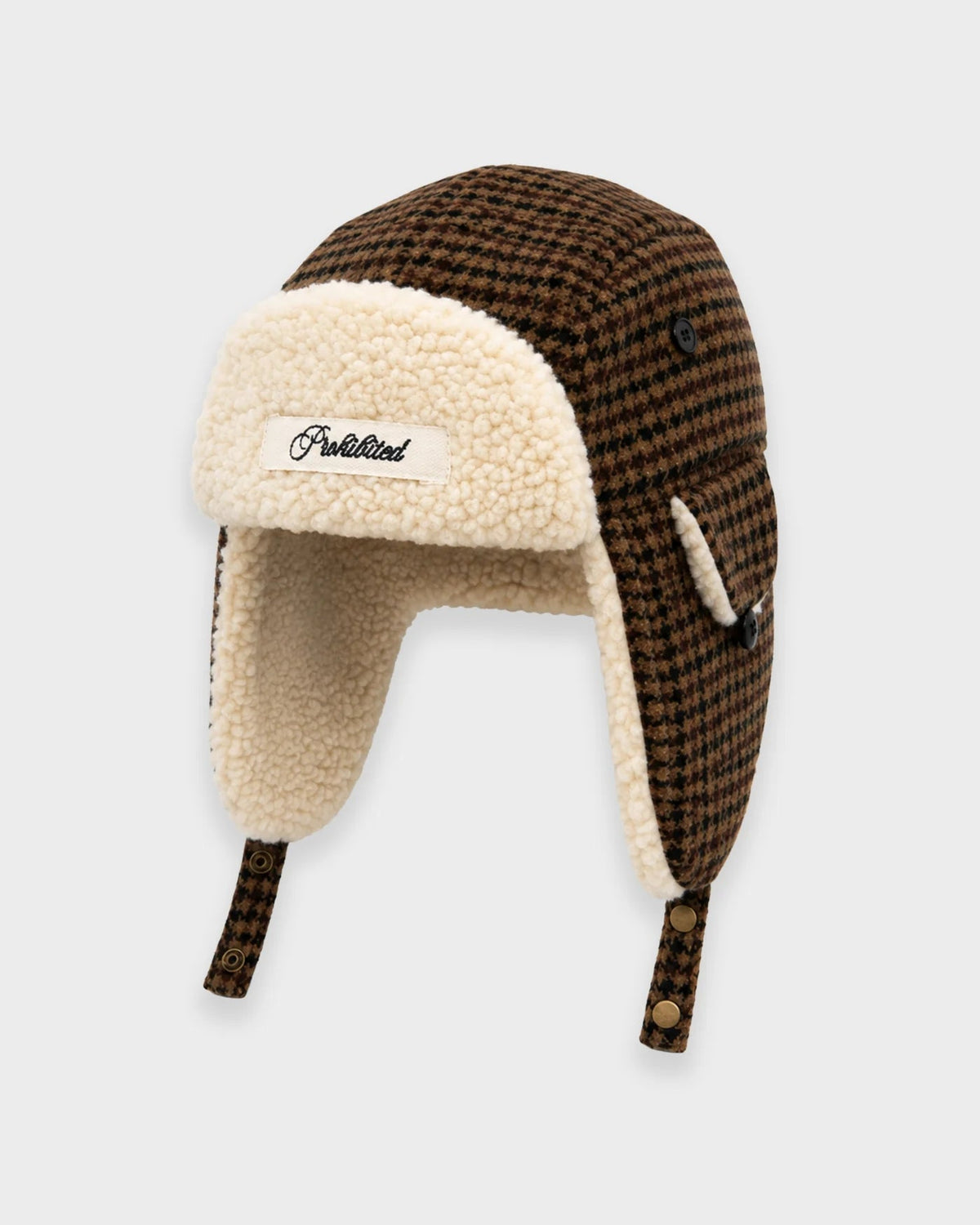 Prohibited | Checkered Aviator Hat - Brown - Kubanna