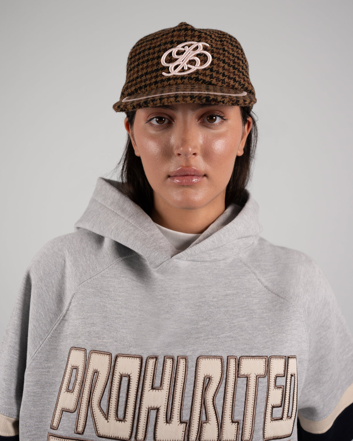 Prohibited | Double P Cap - Checkered Brown - Kubanna