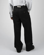 Prohibited | Heritage Pleated Pants - Black - Kubanna