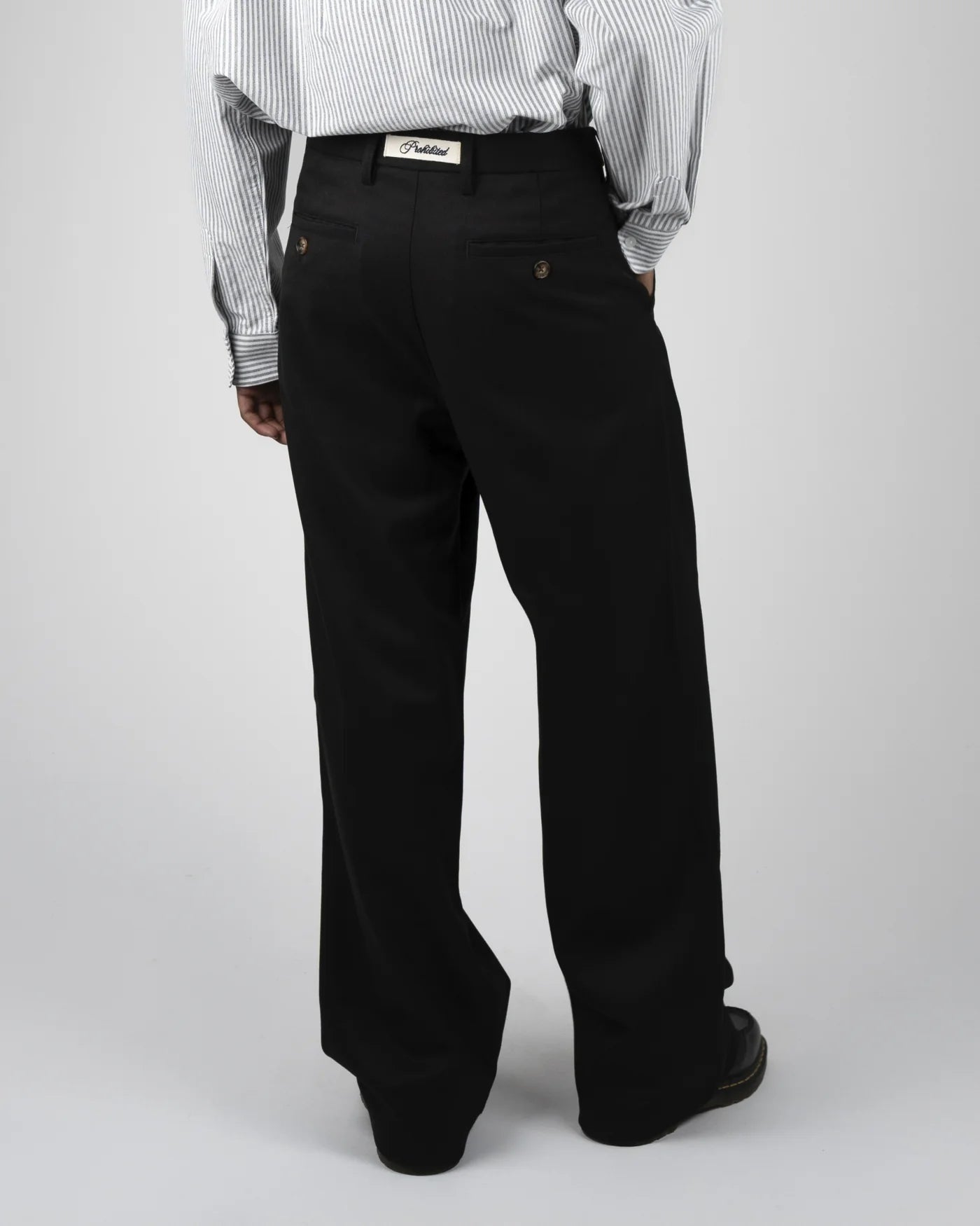 Prohibited | Heritage Pleated Pants - Black - Kubanna