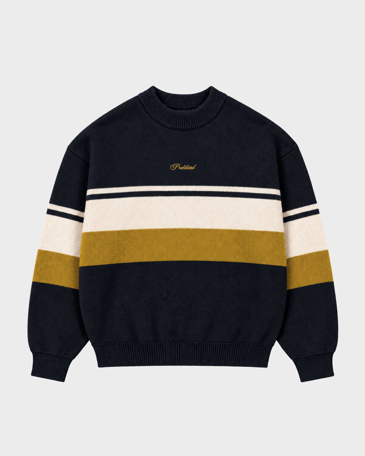 Prohibited | Kicker Knit Sweater - Navy - Kubanna