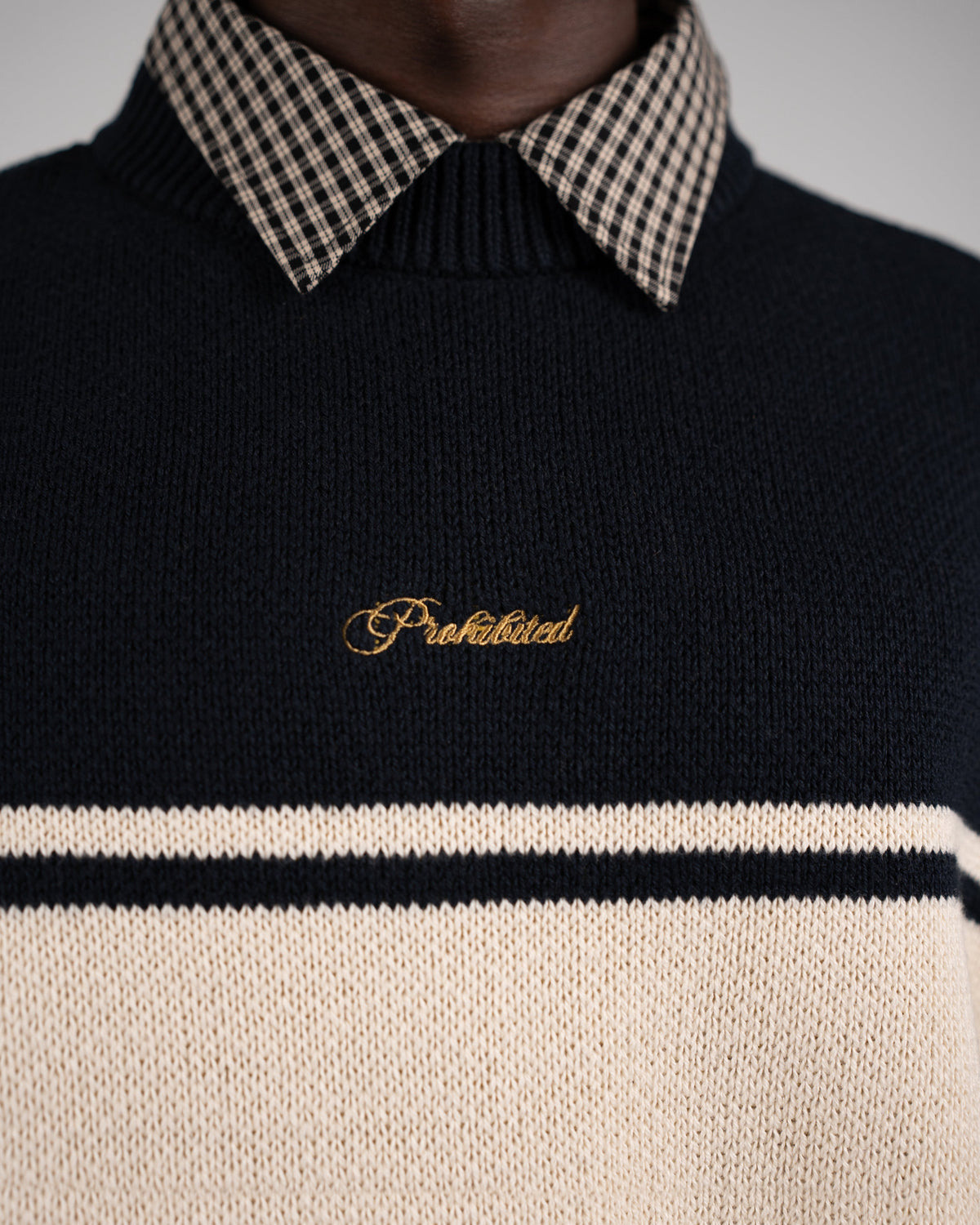 Prohibited | Kicker Knit Sweater - Navy - Kubanna