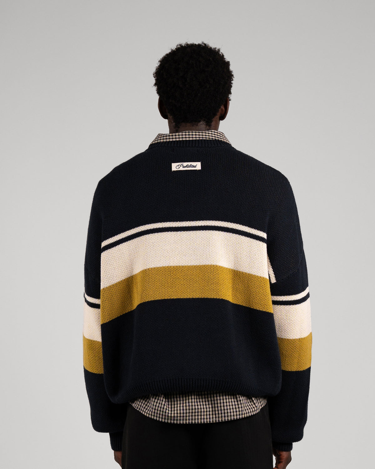 Prohibited | Kicker Knit Sweater - Navy - Kubanna