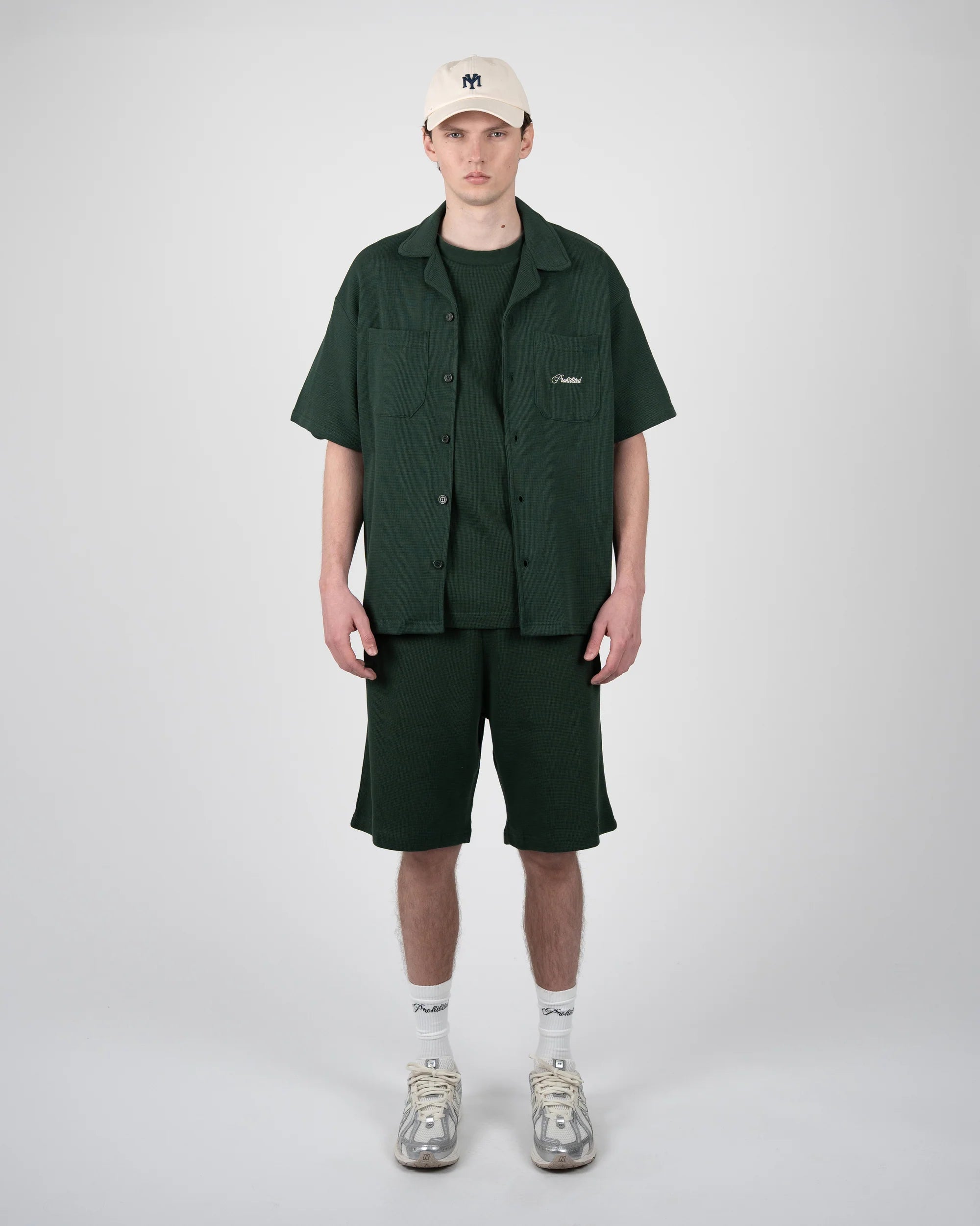 Prohibited Seaside Waffle Shirt - Green - Kubanna