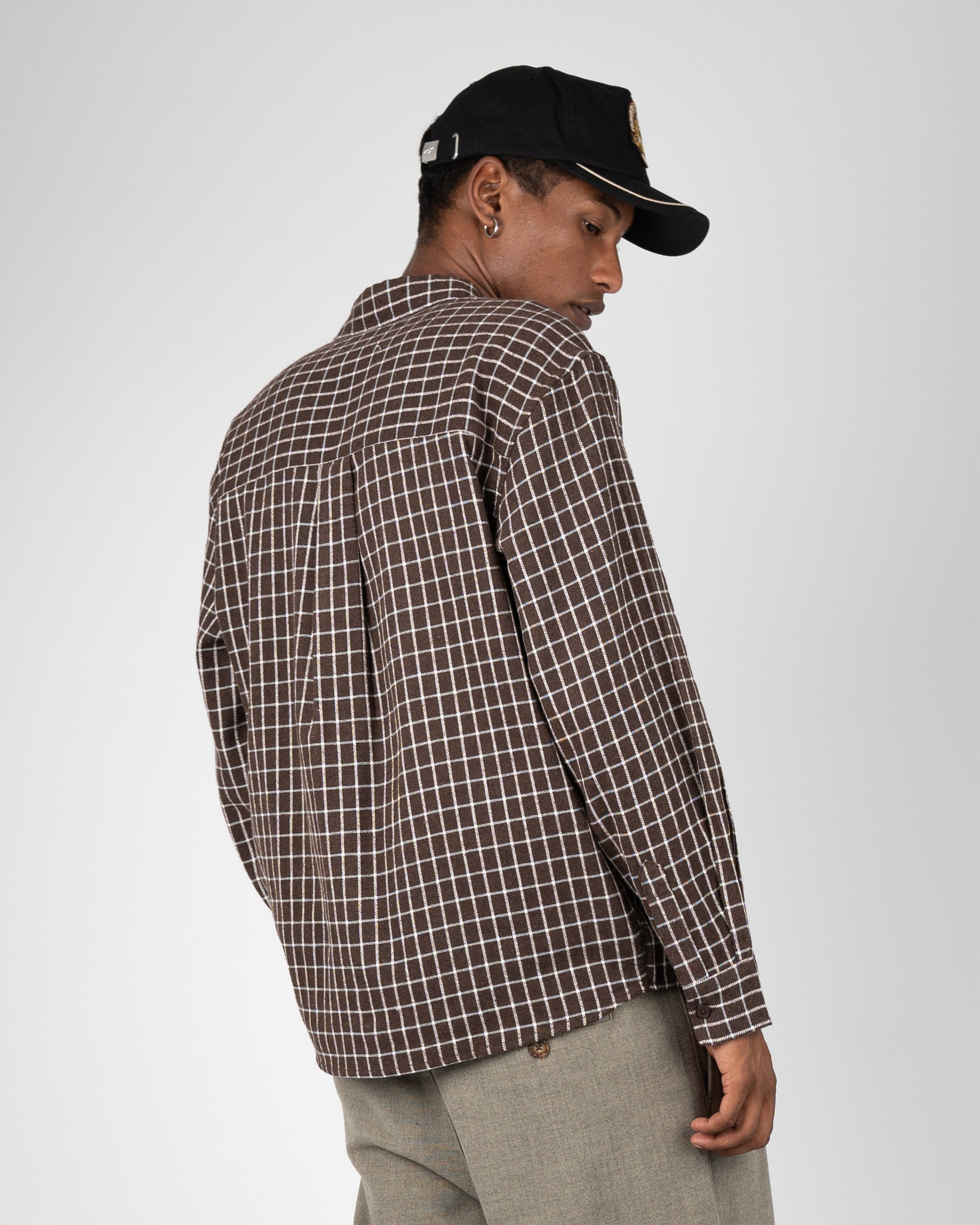 Prohibited | Seasoned Flannel Shirt - Brown - Kubanna