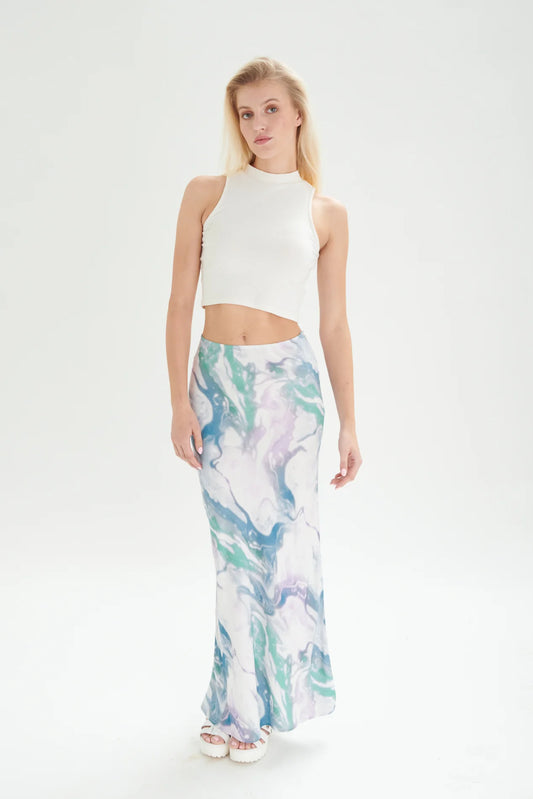 24 Colours Midi Skirt with Print