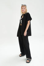 24 colours Blouse - Black - Kubanna