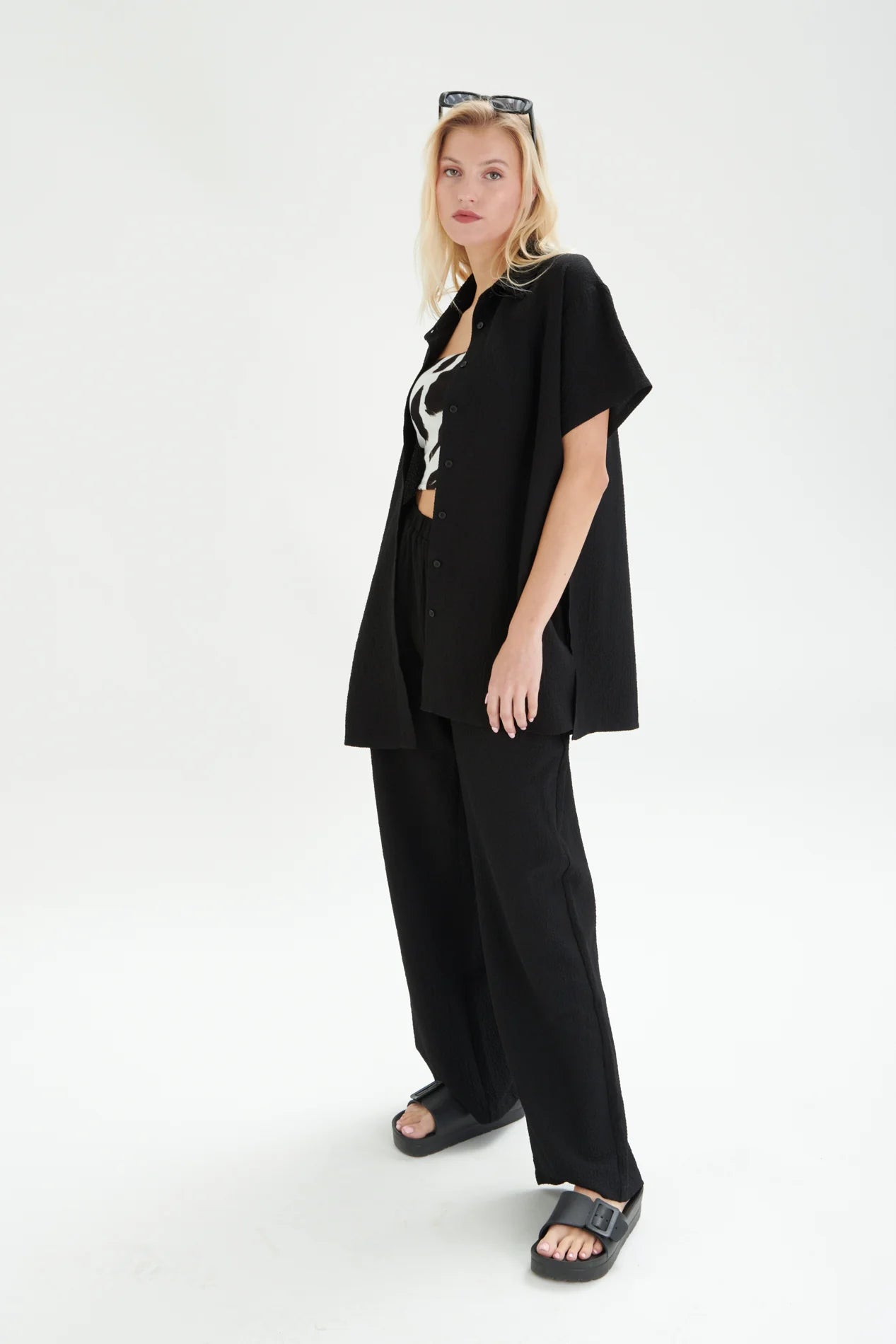 24 colours Blouse - Black - Kubanna