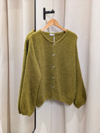 Soft Knit Button Cardigan – Olive