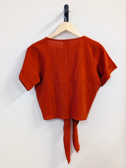 Berawa Luxe Rina Wrap Top - Teracotta
