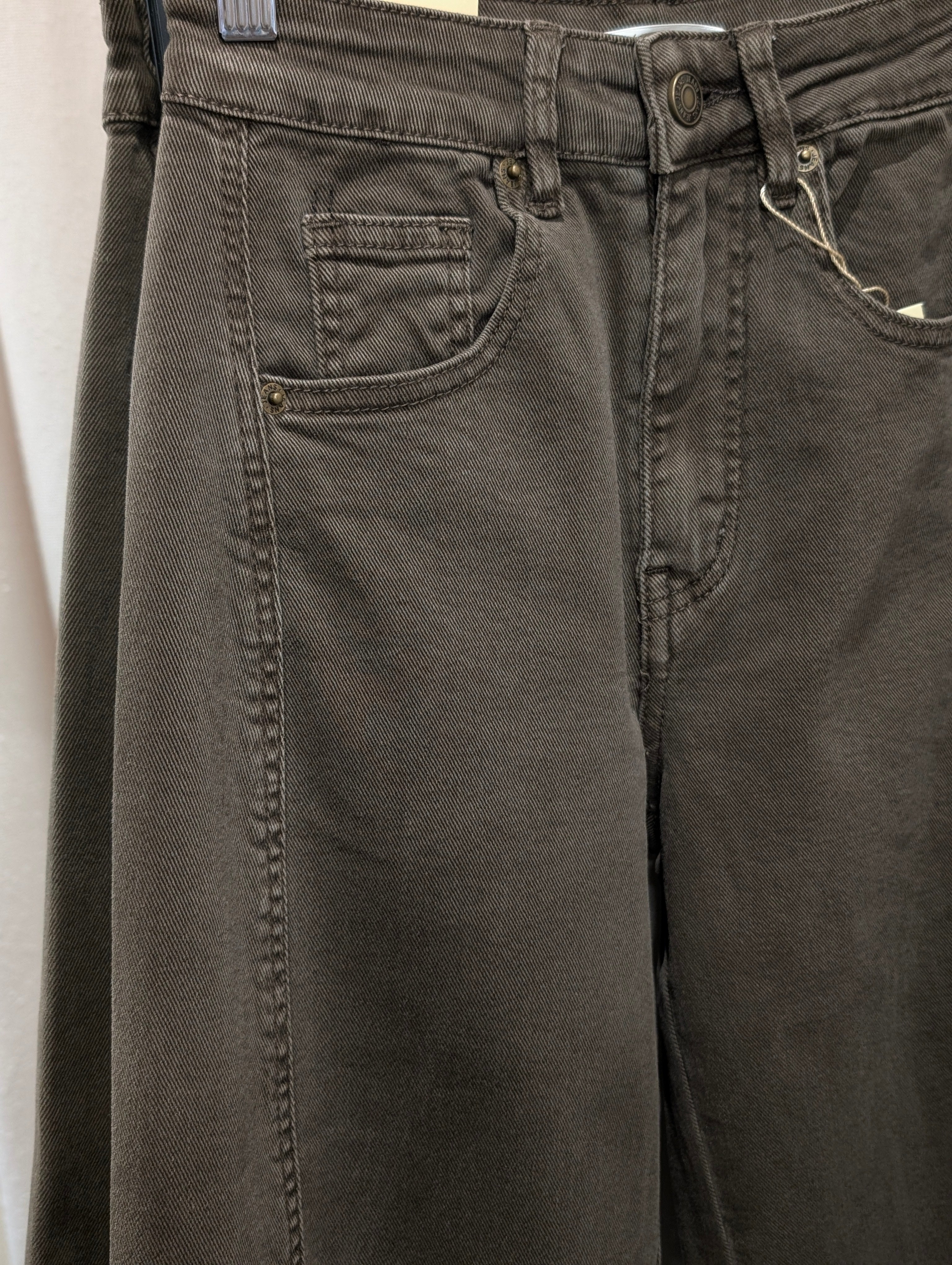 Adjustable Hem Barrel Jeans - Espresso