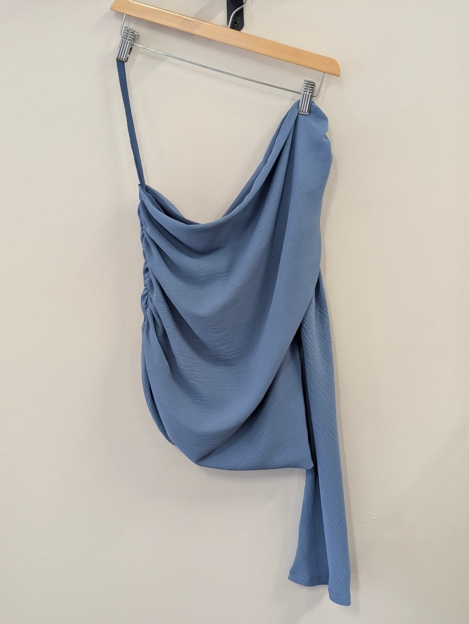 Not A Label Ozzy Off Shoulder Top - Jeans Blue - Kubanna
