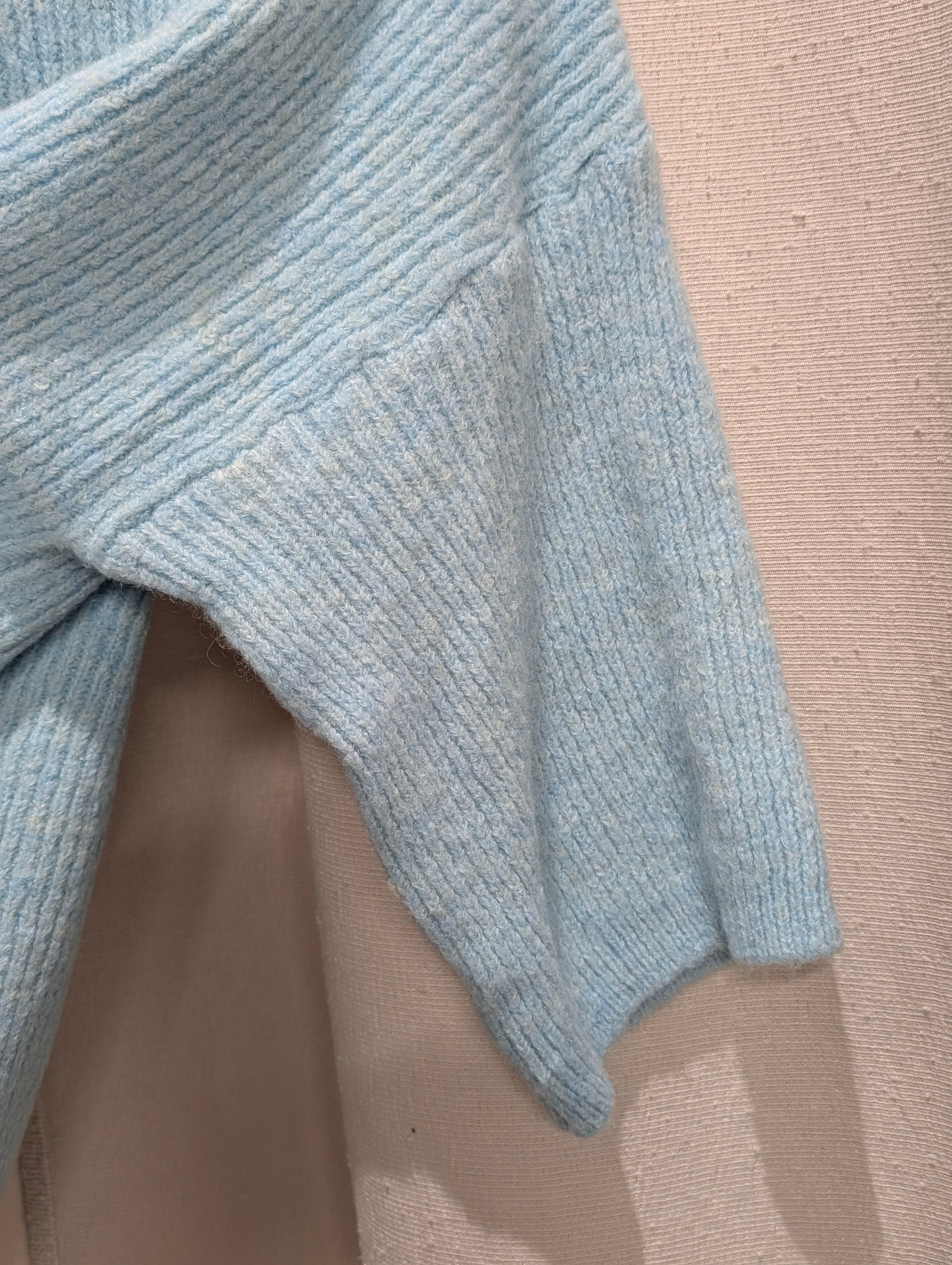 Half Zip Knit - Powder Blue