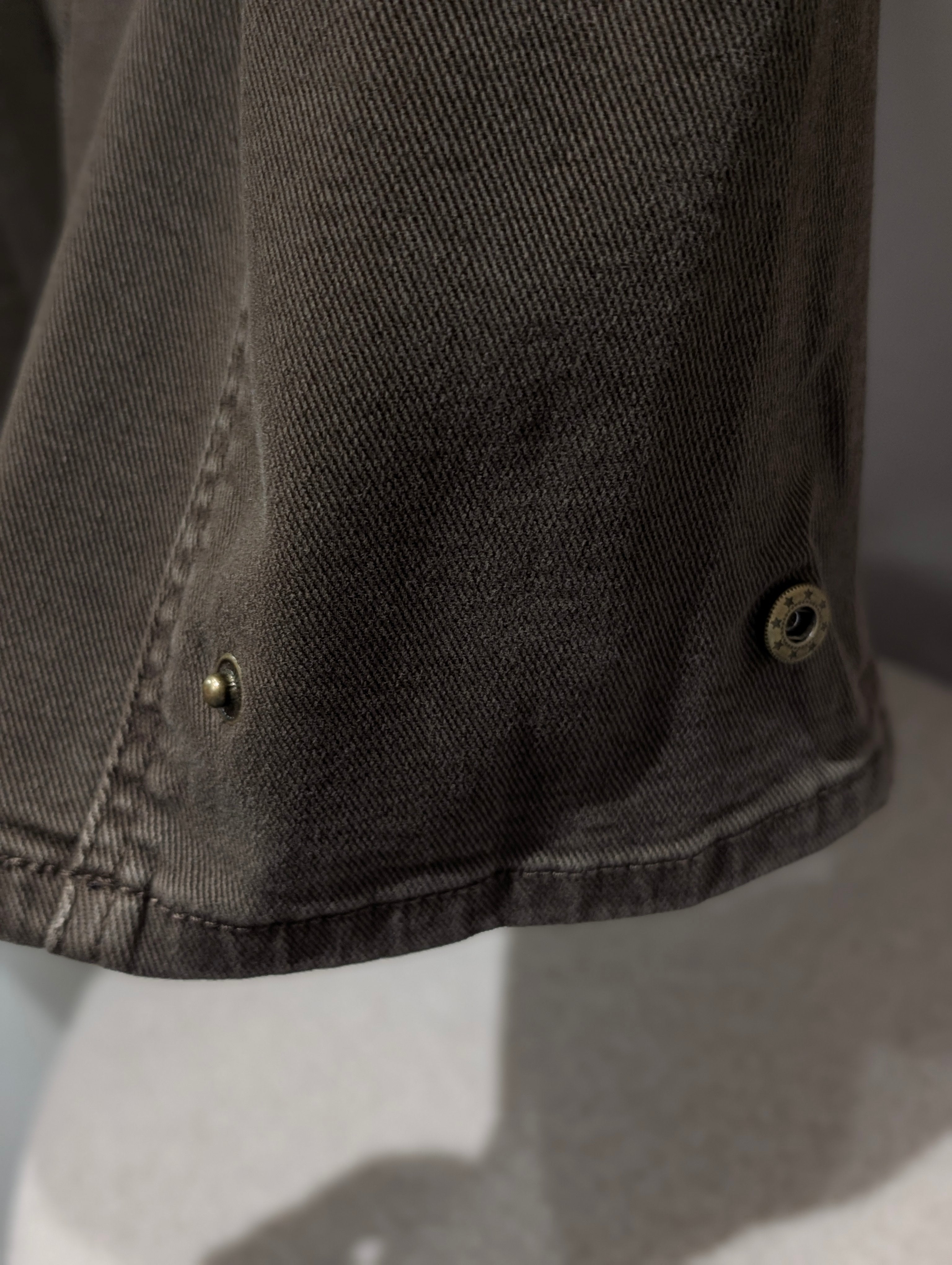 Adjustable Hem Barrel Jeans - Espresso