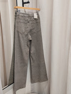 Wide leg pants - Espresso Check