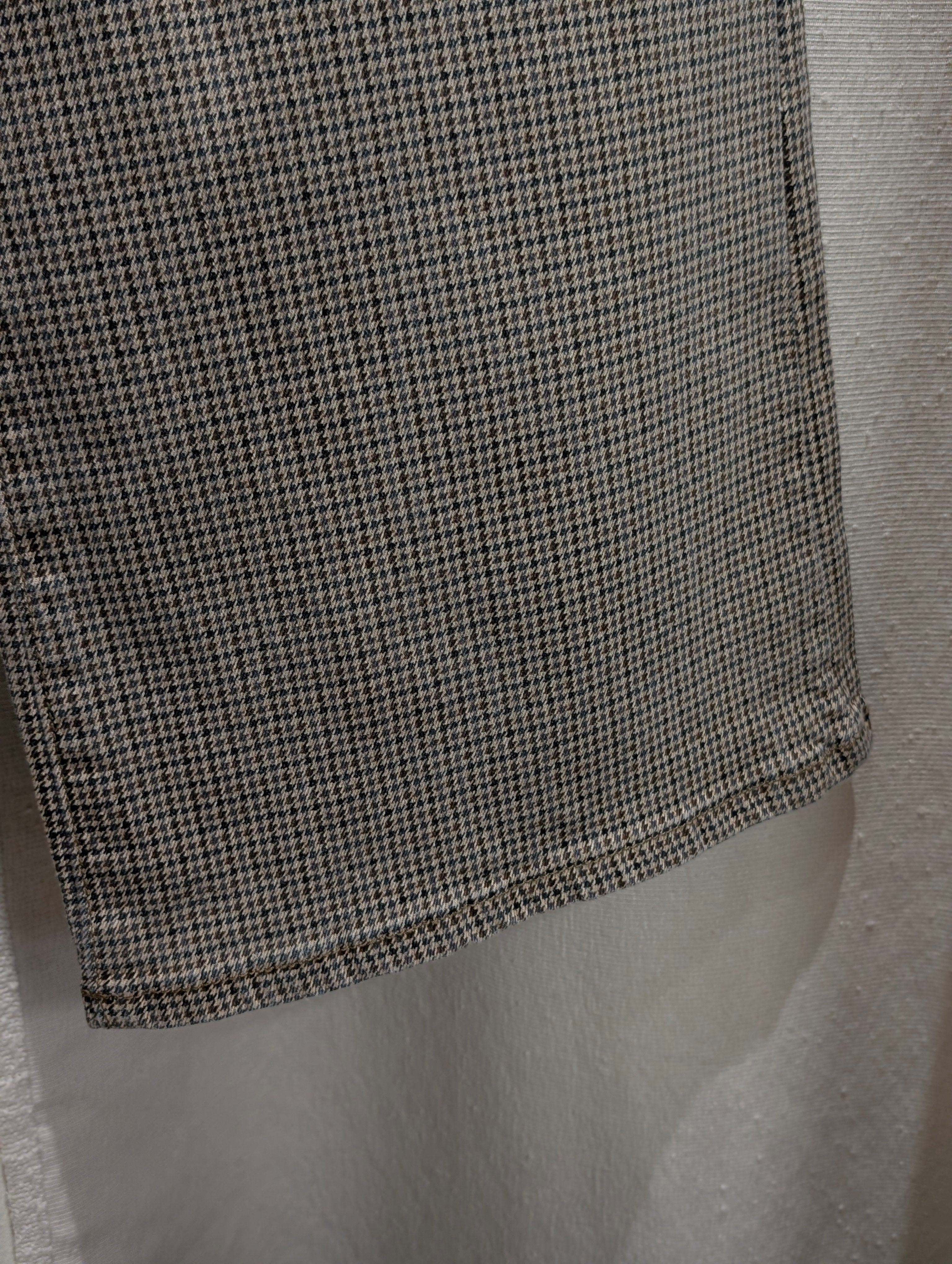 Wide leg pants - Espresso Check