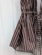 Pinstripe Halter Top - Espresso