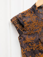 Botanical Keyhole Top - Charcoal