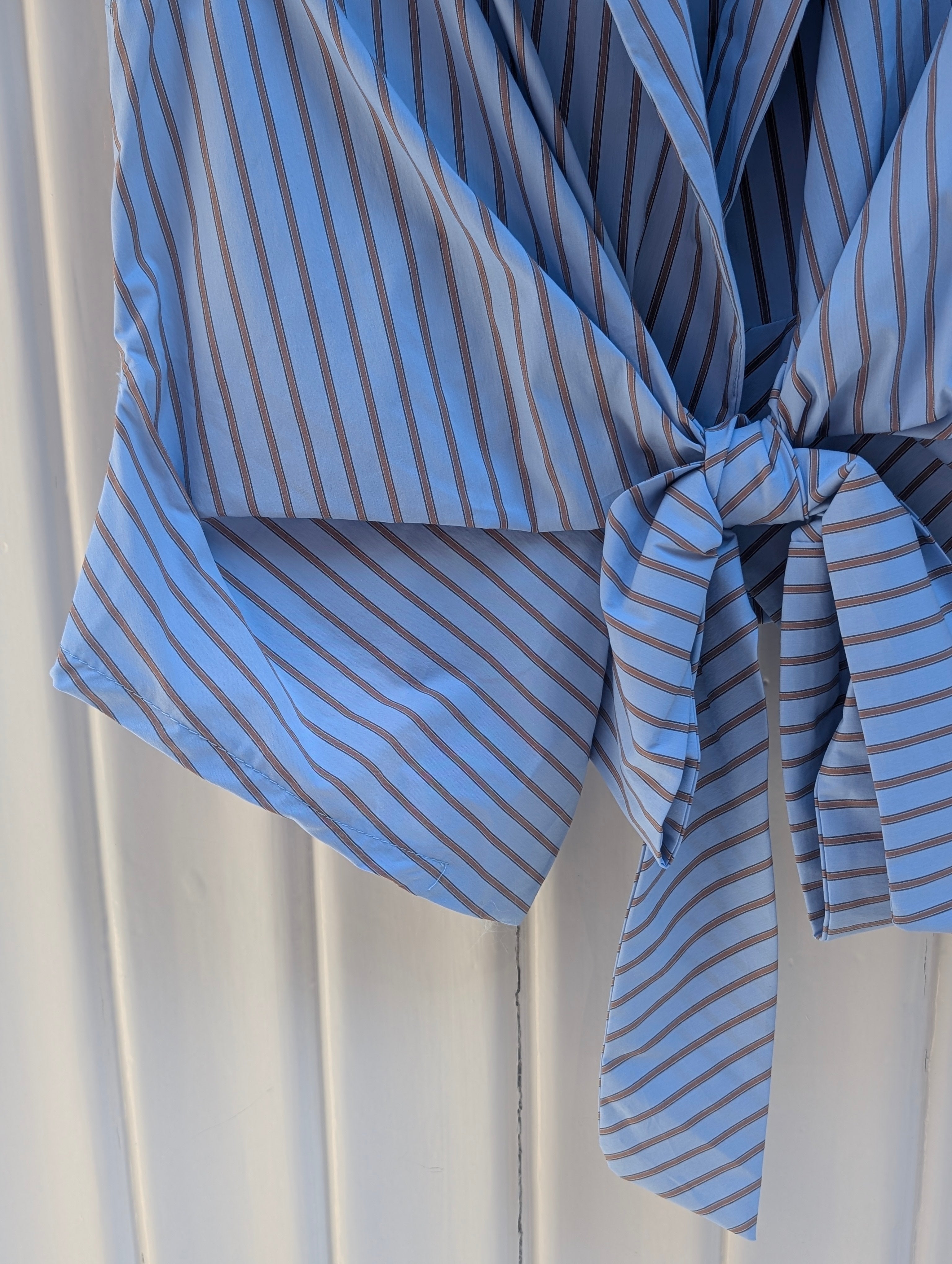 Not A Label Ronny Striped Blouse - Blue/Brown