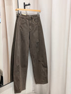 Adjustable Hem Barrel Jeans - Espresso