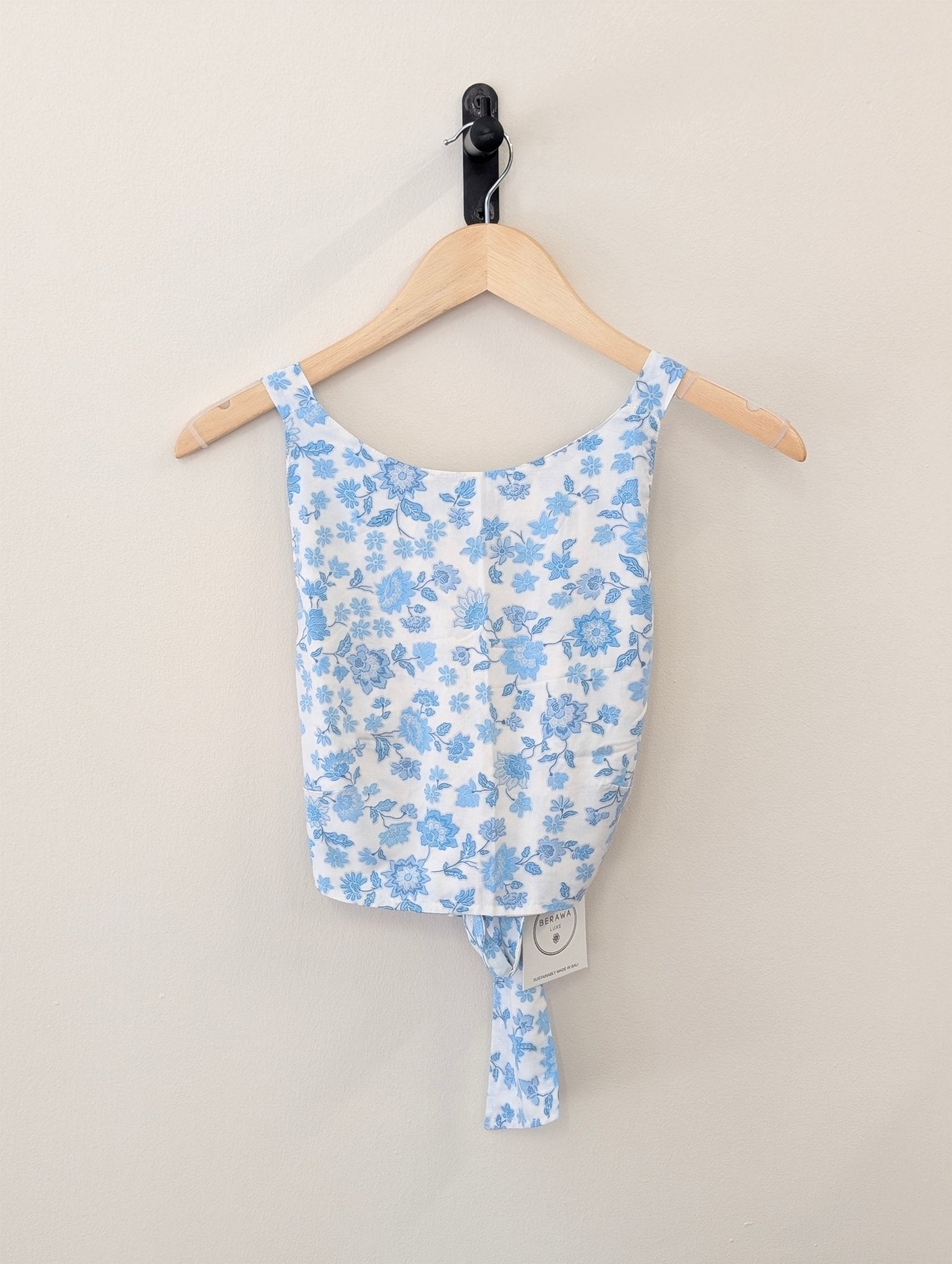 Berawa Luxe Chantal Top - Sky Blue - Kubanna